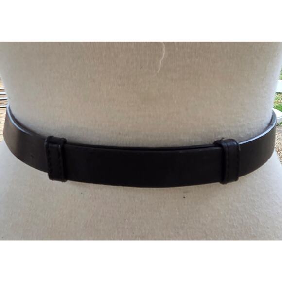 Vintage Mother of Pearl Medallion Leather Belt Boho Dark Academia Artisan M/L main image 5